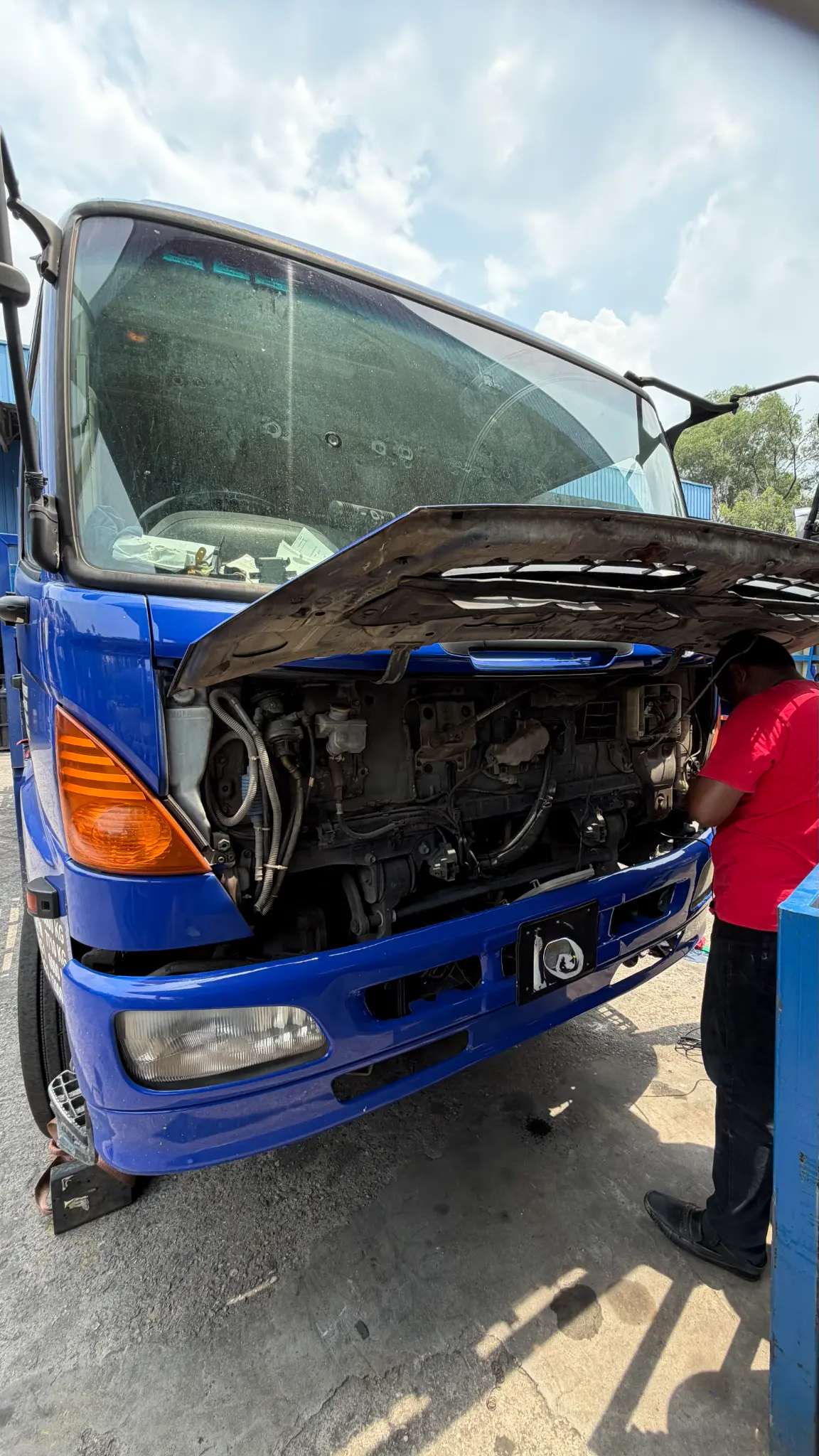 Hino retrofit installation in progress